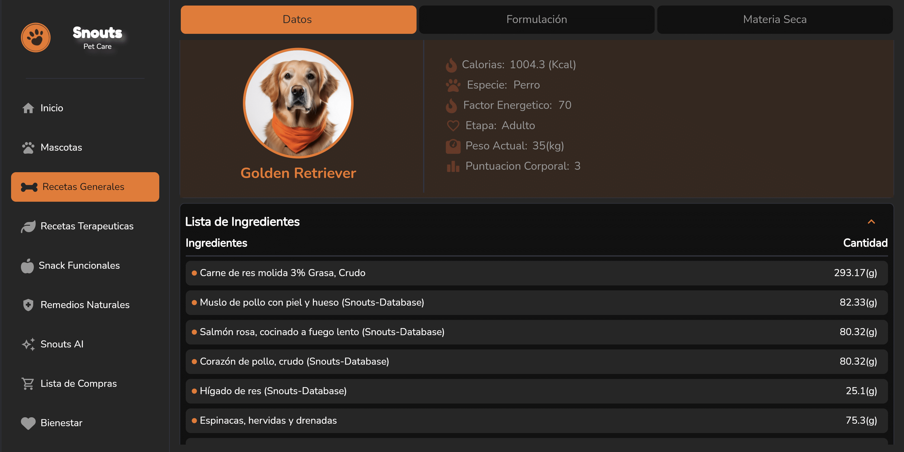 Detalle de receta